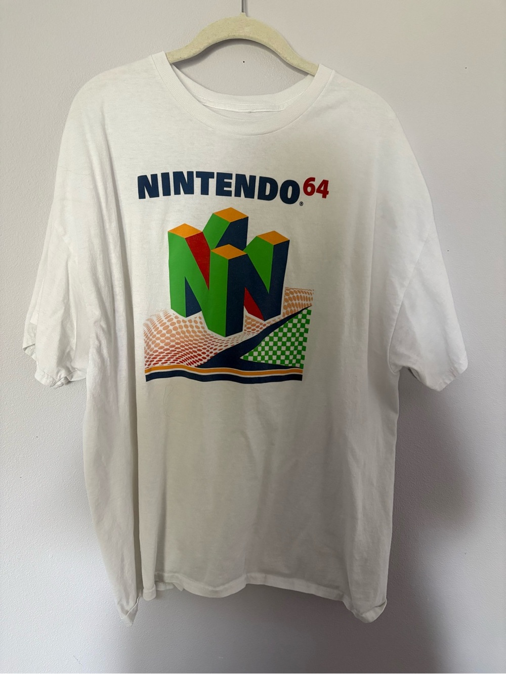 Nintendo White T-Shirt with Multicolor N64 Graphic